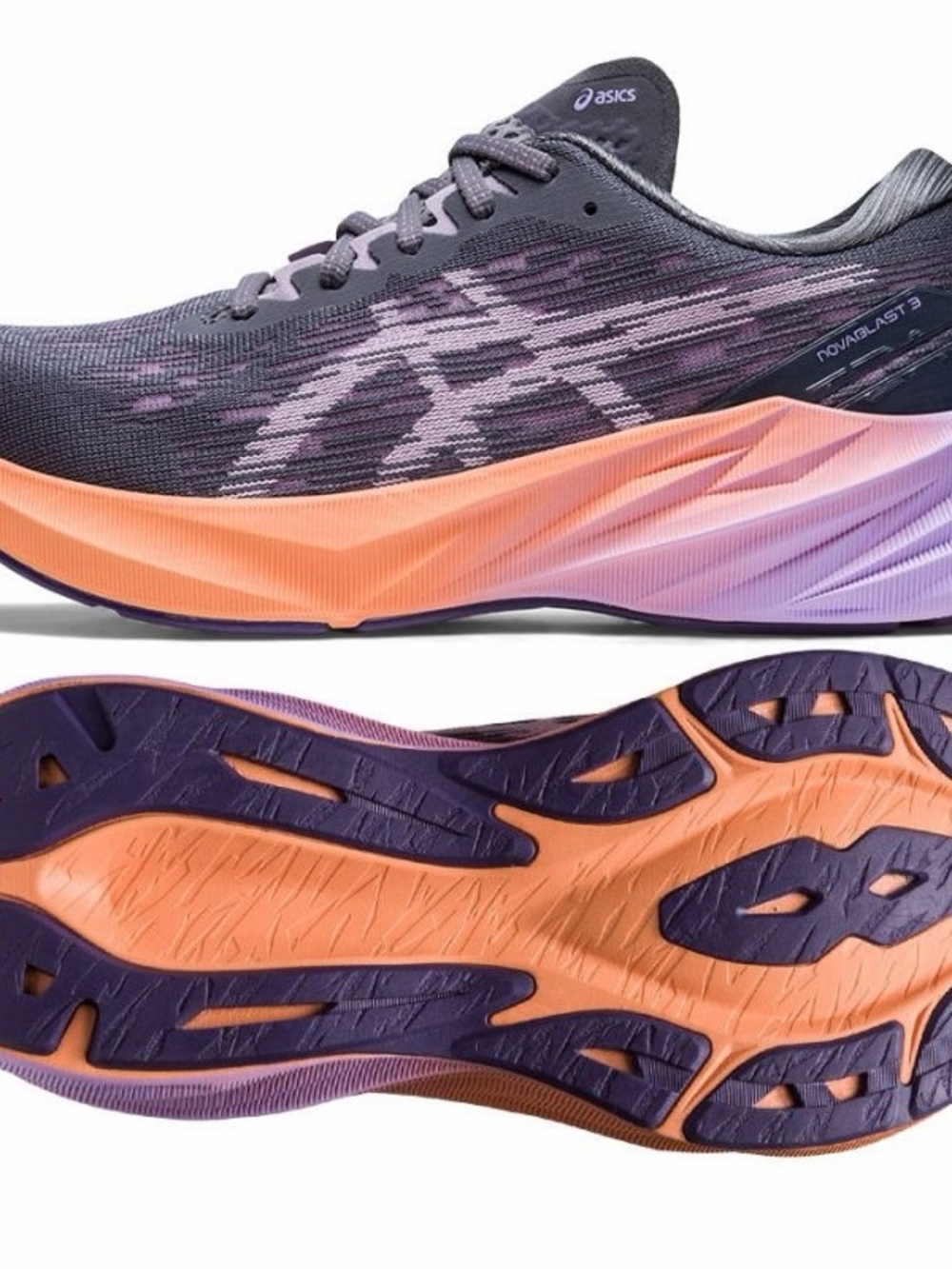 Asics Women's Gray and Orange Performance Running Shoes Metropolis Size 9.5 - Picture 3 of 7